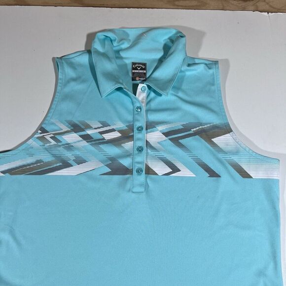 Callaway Opti Dri Sleeveless Polo Golf Shirt Women's Size Large - Picture 5 of 7